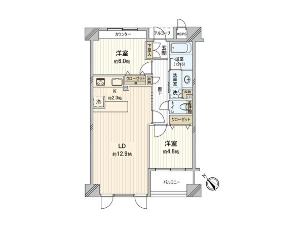 EXY久米川 間取図(平面図) EXY久米川 間取図(平面図)