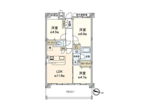 レクシオ東村山ティアーズガーデン 間取図(平面図) レクシオ東村山ティアーズガーデン 間取図(平面図)
