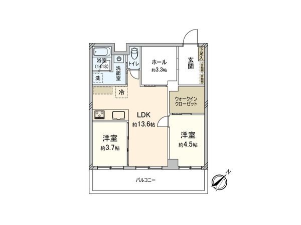 エスカイア久米川 間取図(平面図) エスカイア久米川 間取図(平面図)