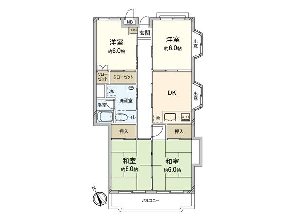 ビーグルマンション恩多町 間取図(平面図) ビーグルマンション恩多町 間取図(平面図)