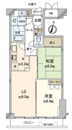 萩山パークホームズ 間取図(平面図) 萩山パークホームズ 間取図(平面図)