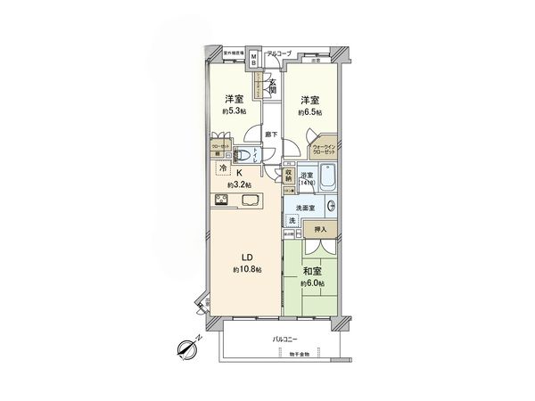 アンビシャス久米川 間取図(平面図) アンビシャス久米川 間取図(平面図)