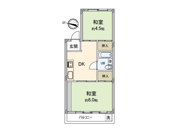 武蔵野サンハイツパート2 間取図(平面図)