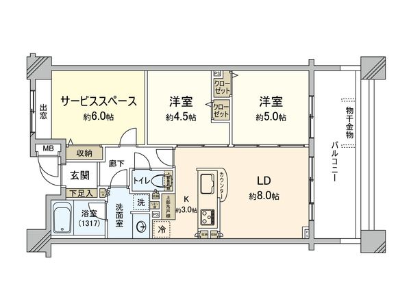 レクシオ東村山ティアーズガーデン 間取図(平面図) レクシオ東村山ティアーズガーデン 間取図(平面図)