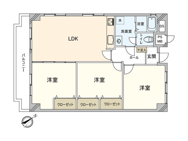 恩多マンション6号棟 間取図(平面図) 恩多マンション6号棟 間取図(平面図)