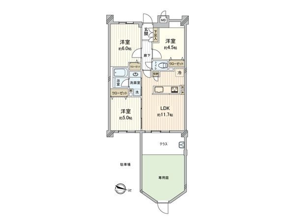 レクシオ東村山ティアーズガーデン 間取図(平面図) レクシオ東村山ティアーズガーデン 間取図(平面図)