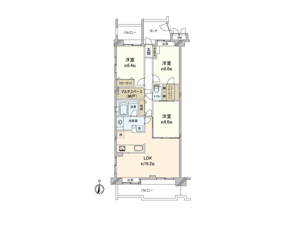 ヴィラージュ・ヴェール 七番館 間取図(平面図) ヴィラージュ・ヴェール 七番館 間取図(平面図)