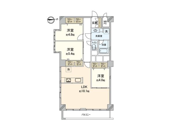 東村山スカイハイツ 間取図(平面図) 間取図(平面図)