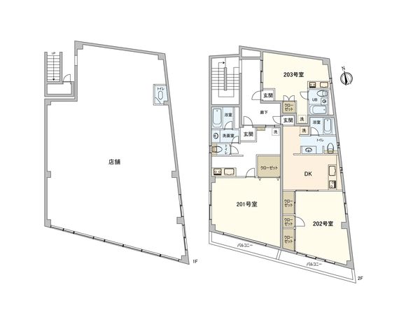 東村山市栄町3丁目 アパート 間取図(平面図)