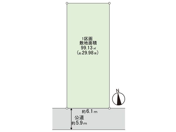 練馬区高松6丁目 土地 1区画 区画図 練馬区高松6丁目 土地 1区画 区画図