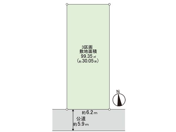 練馬区高松6丁目 土地 3区画 区画図 練馬区高松6丁目 土地 3区画 区画図
