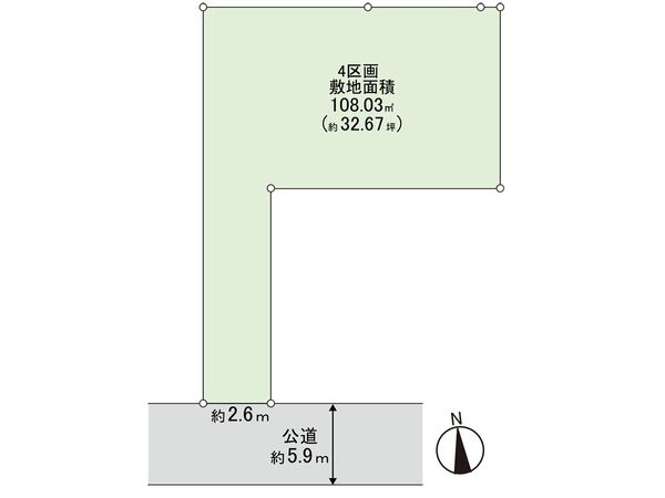 練馬区高松6丁目 土地 4区画 区画図 練馬区高松6丁目 土地 4区画 区画図