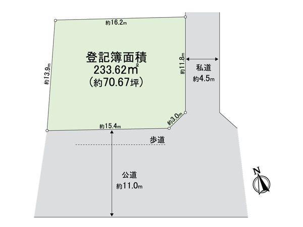 練馬区石神井町1丁目 土地 区画図