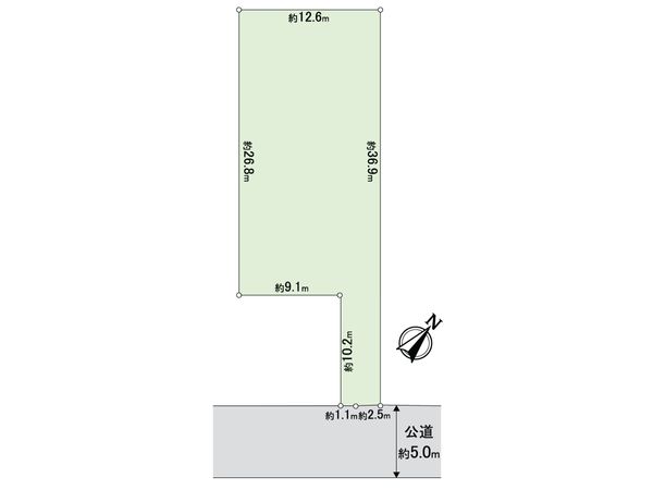 渋谷区幡ヶ谷3丁目 土地 区画図