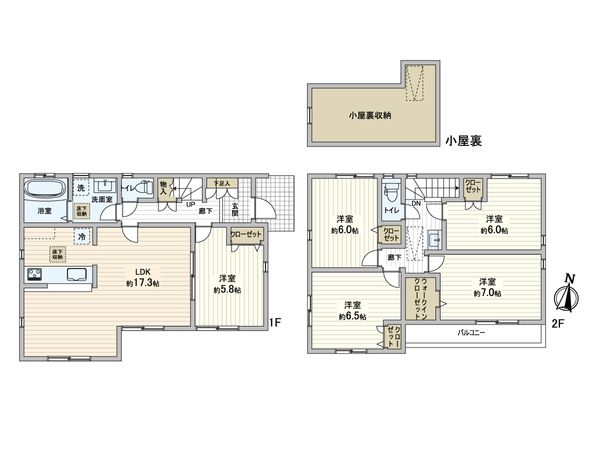 練馬区南田中4丁目 土地 建物プラン例 (間取り図)
