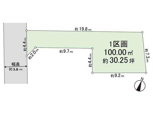 練馬区石神井台2丁目 土地 1区画 区画図 区画図