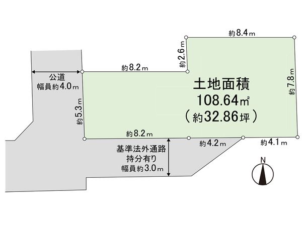 練馬区大泉町1丁目 土地 1区画 区画図 練馬区大泉町1丁目 土地 1区画 区画図