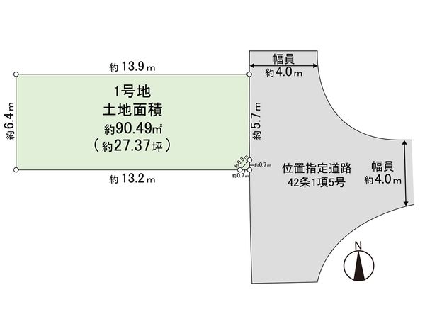 練馬区富士見台2丁目 土地 1区画 区画図