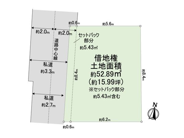 板橋区大谷口1丁目 借地 区画図