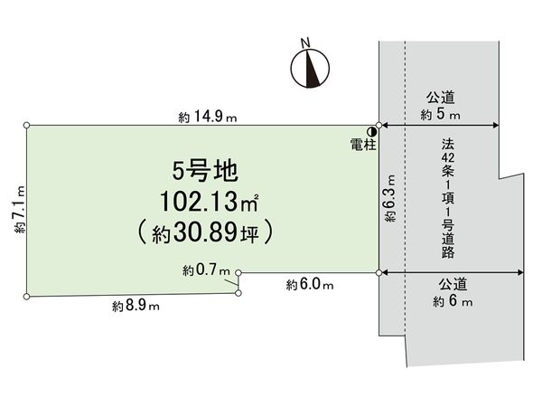 練馬区南田中1丁目 土地 5号地 区画図