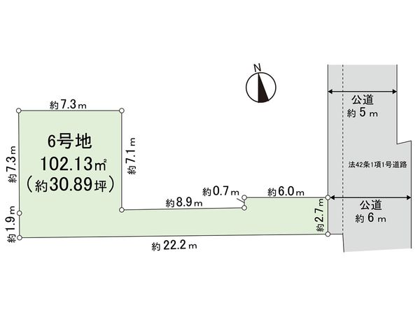 練馬区南田中1丁目 土地 6号地 区画図