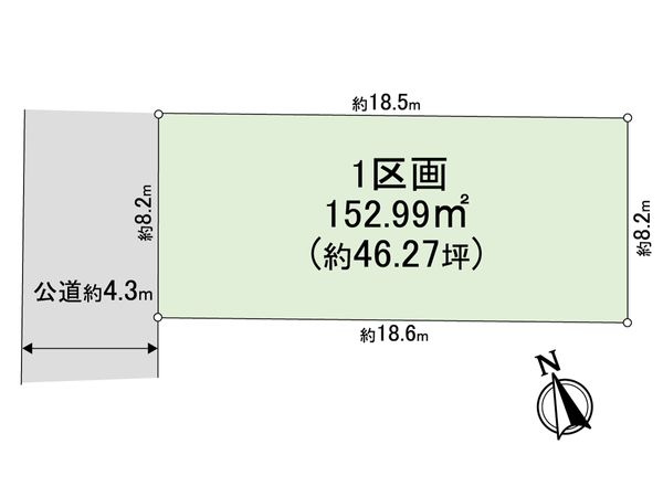 練馬区石神井町1丁目 土地 1区画 区画図