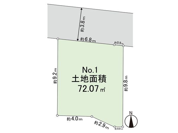 練馬区三原台3丁目 316① 土地 1区画 区画図
