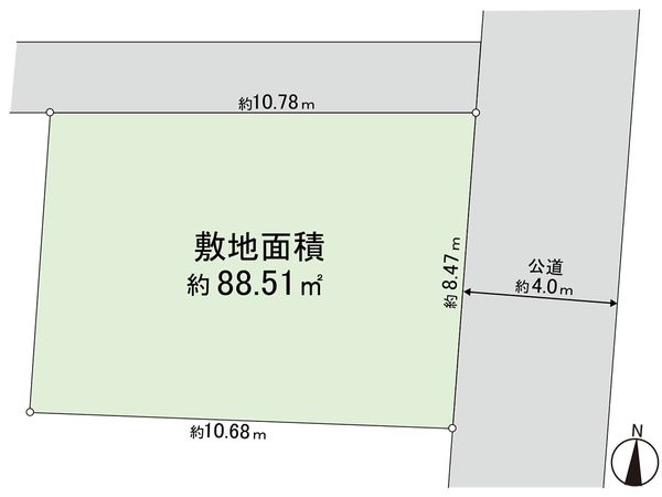 練馬区南田中3丁目 土地 1区画 区画図 練馬区南田中3丁目 土地 1区画 区画図