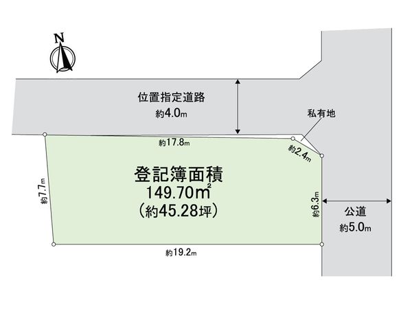 練馬区富士見台4丁目 土地 区画図 練馬区富士見台4丁目 土地 区画図