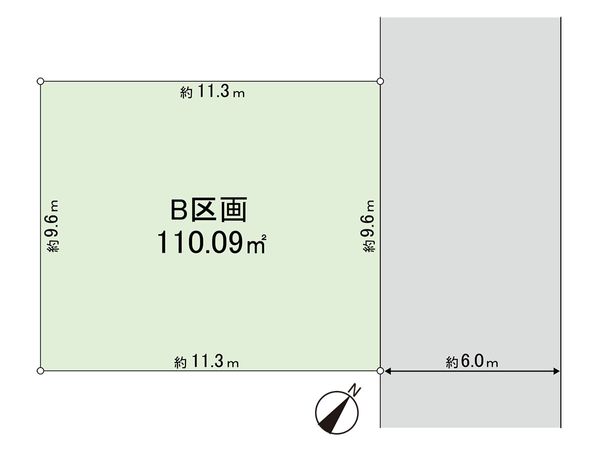 練馬区大泉町2丁目 土地 B区画 区画図 練馬区大泉町2丁目 土地 B区画 区画図