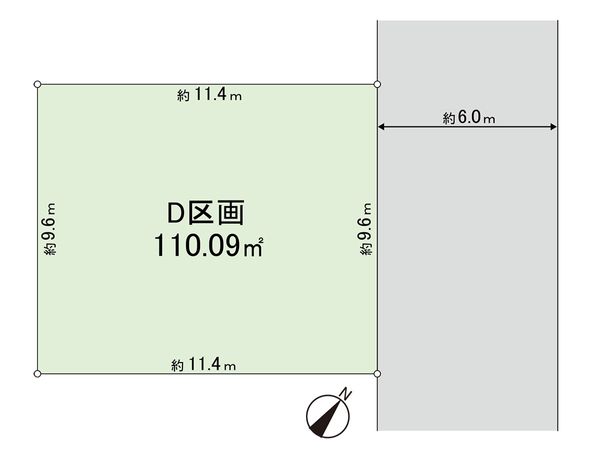 練馬区大泉町2丁目 土地 D区画 区画図 練馬区大泉町2丁目 土地 D区画 区画図