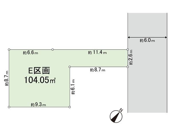 練馬区大泉町2丁目 土地 E区画 区画図 練馬区大泉町2丁目 土地 E区画 区画図
