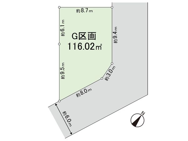 練馬区大泉町2丁目 土地 G区画 区画図 練馬区大泉町2丁目 土地 G区画 区画図