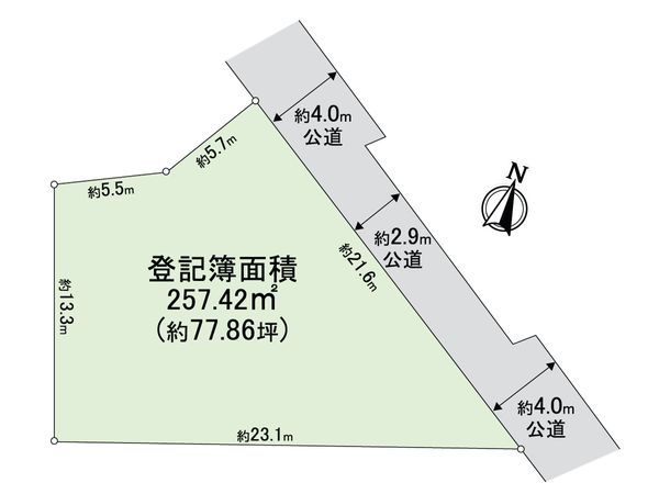 練馬区石神井町3丁目 土地 区画図