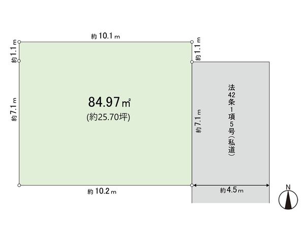 練馬区谷原6丁目 土地 1区画 区画図 練馬区谷原6丁目 土地 1区画 区画図