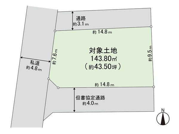 練馬区土支田2丁目 土地 1区画 区画図 練馬区土支田2丁目 土地 1区画 区画図