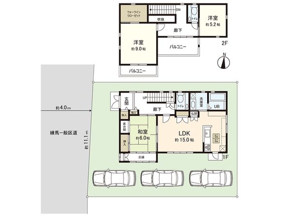 練馬区石神井町8丁目 戸建 間取図(平面図)
