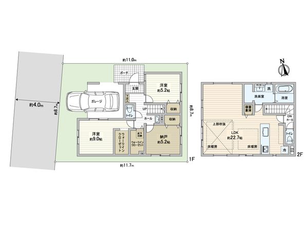 練馬区下石神井6丁目 新築戸建 間取図(平面図)