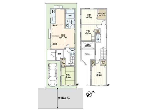 練馬区南田中2丁目 戸建 間取図(平面図) 間取図(平面図)