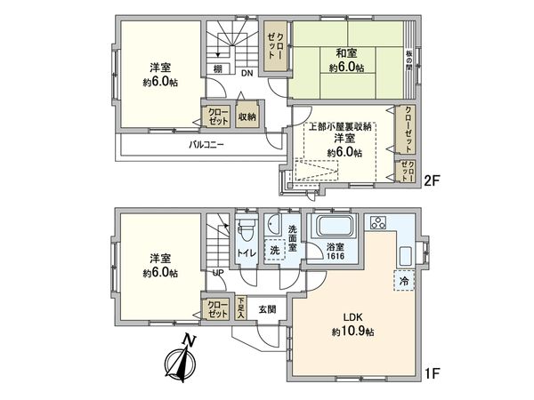 練馬区下石神井2丁目 戸建 間取図(平面図) 練馬区下石神井2丁目 戸建 間取図(平面図)