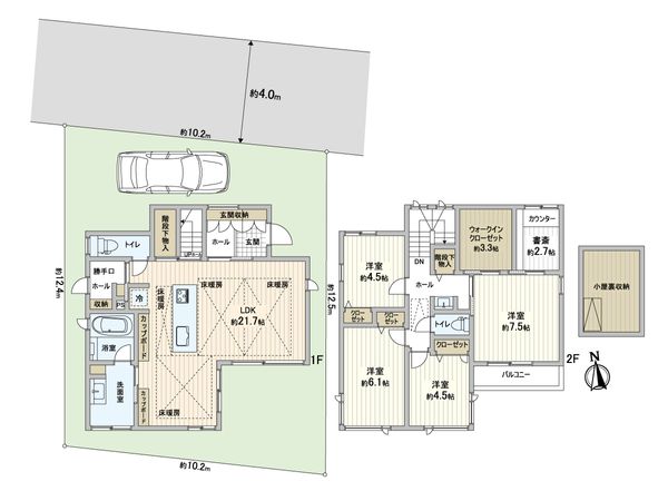 練馬区南田中3丁目 戸建 間取図(平面図) 練馬区南田中3丁目 戸建 間取図(平面図)