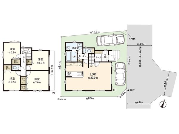 練馬区富士見台3丁目 新築戸建 3号棟 間取図(平面図) 練馬区富士見台3丁目 新築戸建 3号棟 間取図(平面図)