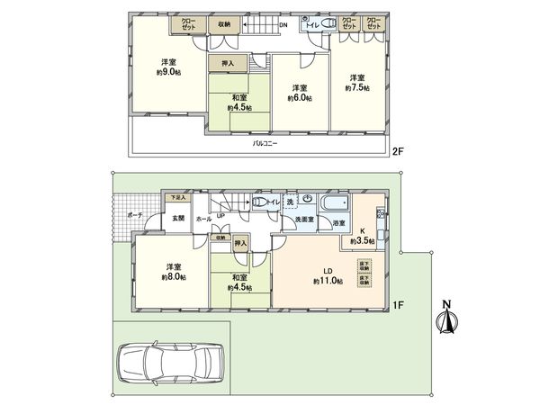 練馬区石神井町4丁目 戸建 間取図(平面図) 間取図(平面図)