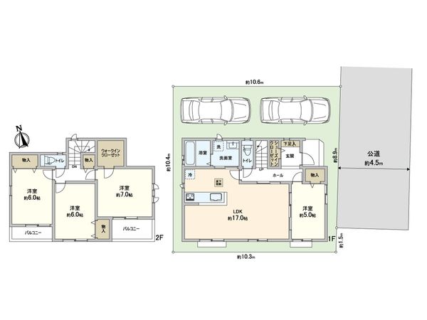 練馬区大泉学園町5丁目 新築戸建 間取図(平面図)