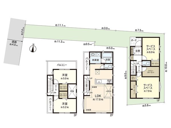 練馬区中村2丁目 新築戸建 C号棟 間取図(平面図) 練馬区中村2丁目 新築戸建 C号棟 間取図(平面図)