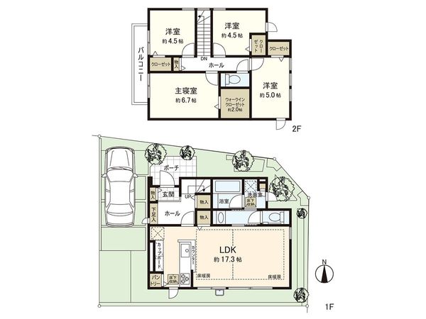 練馬区高松6丁目 新築戸建 19号地 間取図(平面図)