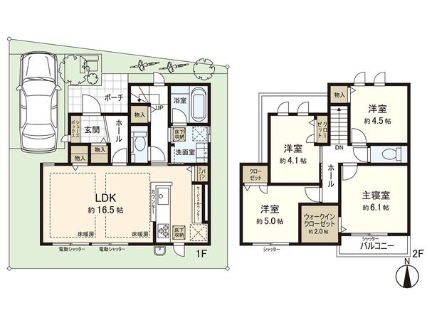 練馬区高松6丁目 新築戸建 18号地 間取図(平面図)