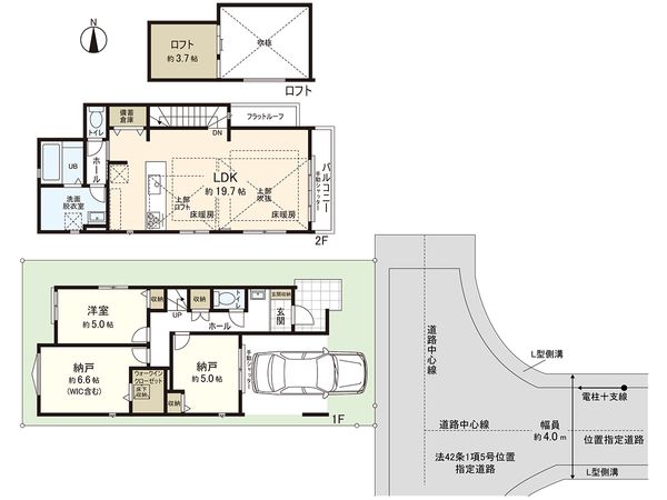 練馬区富士見台2丁目 新築戸建 1号棟 間取図(平面図) 間取図(平面図)
