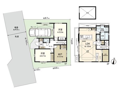 練馬区富士見台3丁目13期 新築戸建1号棟 間取図