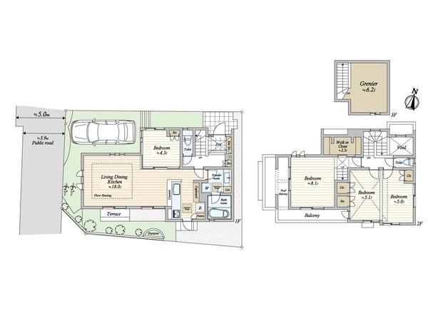 ファインコート石神井公園ときいろの街 間取図(平面図) ファインコート石神井公園ときいろの街 間取図(平面図)
